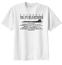 Warbirds SR-71 White Short Sleeved T-Shirt